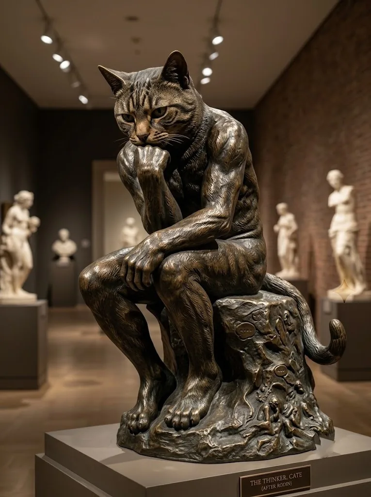 The Thinker, Cate — after Rodin